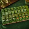 Jade Green Botanical Mahjong Tiles